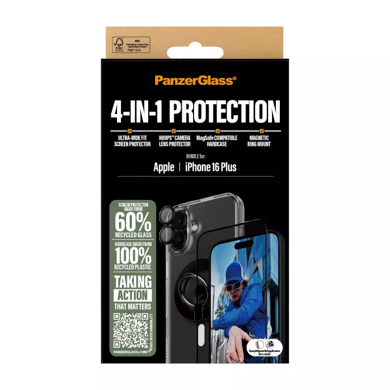 PanzerGlass ® pack de protección 4 en 1 iPhone 16 Plus