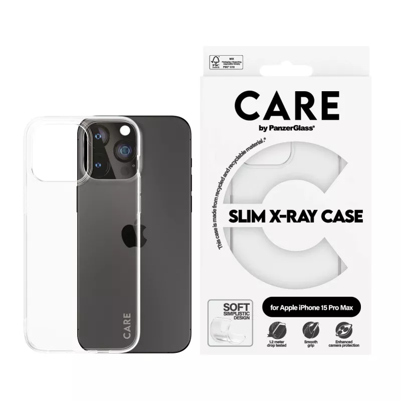 PanzerGlass CARE™ by ® funda X-Ray iPhone 15 Pro Max, funda, Apple, Apple - iPhone 15 Pro Max, transparente