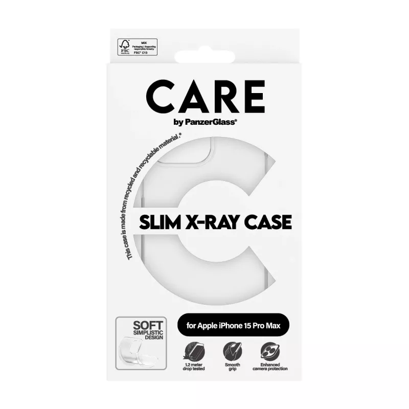 PanzerGlass CARE™ by ® funda X-Ray iPhone 15 Pro Max, funda, Apple, Apple - iPhone 15 Pro Max, transparente