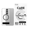 PanzerGlass CARE™ by ® funda transparente con soporte negro y compatible con Qi Samsung Galaxy S25+