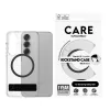 PanzerGlass CARE™ by ® funda transparente con soporte negro y compatible con Qi Samsung Galaxy S25