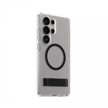 PanzerGlass CARE™ by ® funda transparente con soporte negro y compatible con Qi Samsung Galaxy S25 Ultra