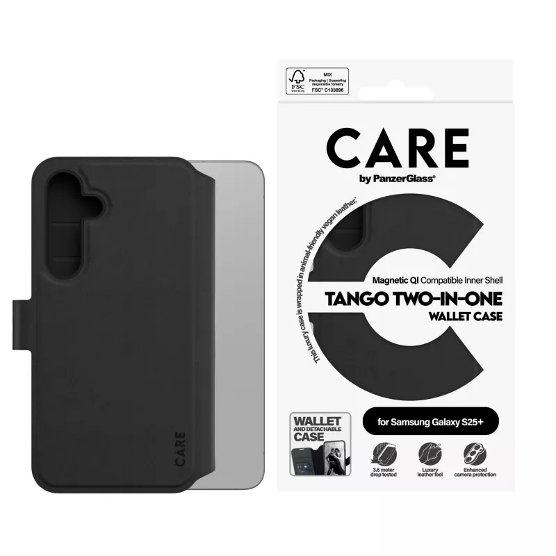 PanzerGlass CARE™ by ® funda cartera Tango 2 en 1 con compatibilidad Qi Samsung Galaxy S25+