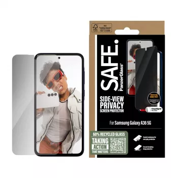 PanzerGlass SAFE. by ® protector de pantalla privacidad Samsung Galaxy A36 5G | Ultra-Wide Fit con EasyAligner