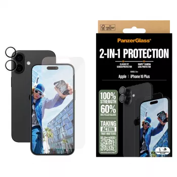 PanzerGlass ® Pack 2 en 1 iPhone 16 Plus