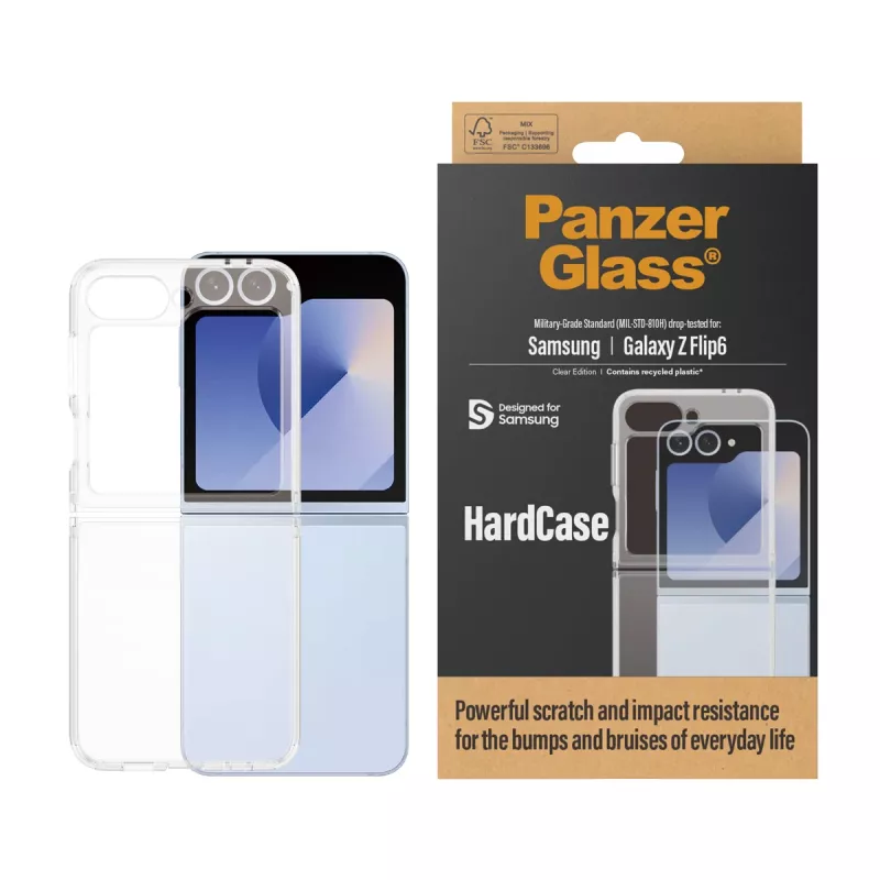 PanzerGlass ® HardCase transparente Samsung Galaxy Z Flip6, funda, Samsung, Samsung - Galaxy Z Flip6, transparente