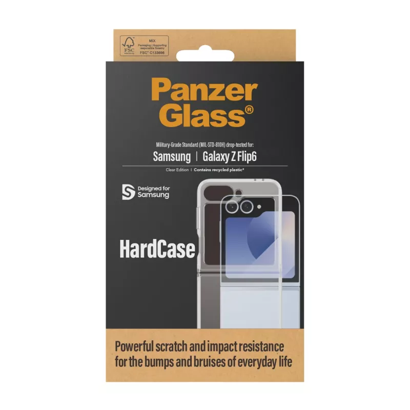 PanzerGlass ® HardCase transparente Samsung Galaxy Z Flip6, funda, Samsung, Samsung - Galaxy Z Flip6, transparente
