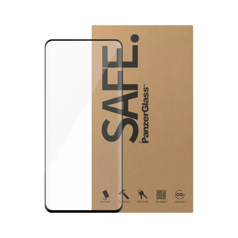 PanzerGlass SAFE. by ® protector de pantalla con marco negro Samsung Galaxy S20 5G | Ultra-Wide Fit | BULK