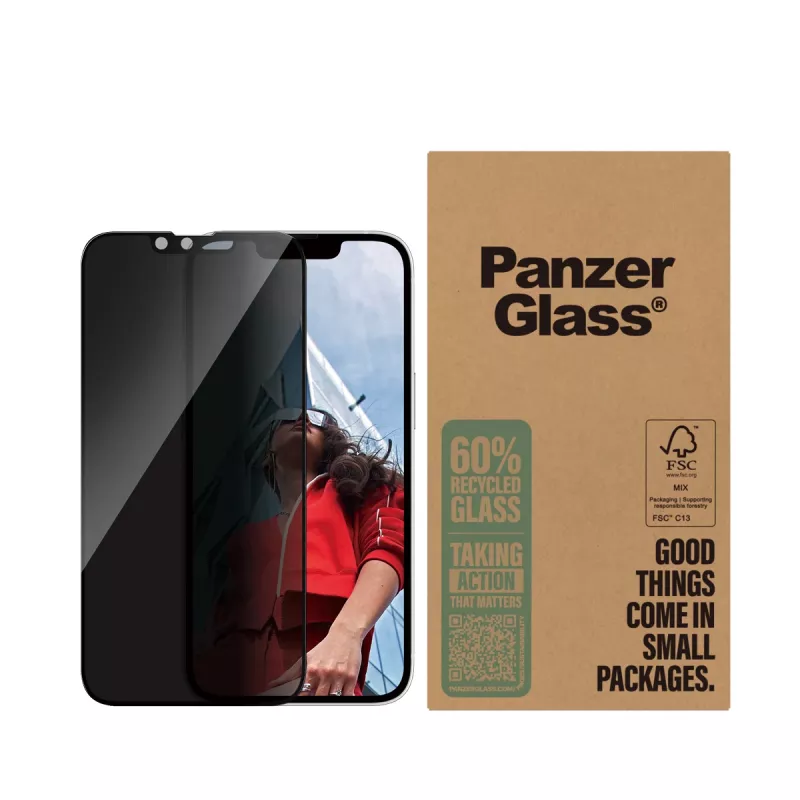 PanzerGlass ® protector de pantalla de privacidad iPhone 17e | 16e | 14 | 13 | 13 Pro | Ultra-Wide Fit