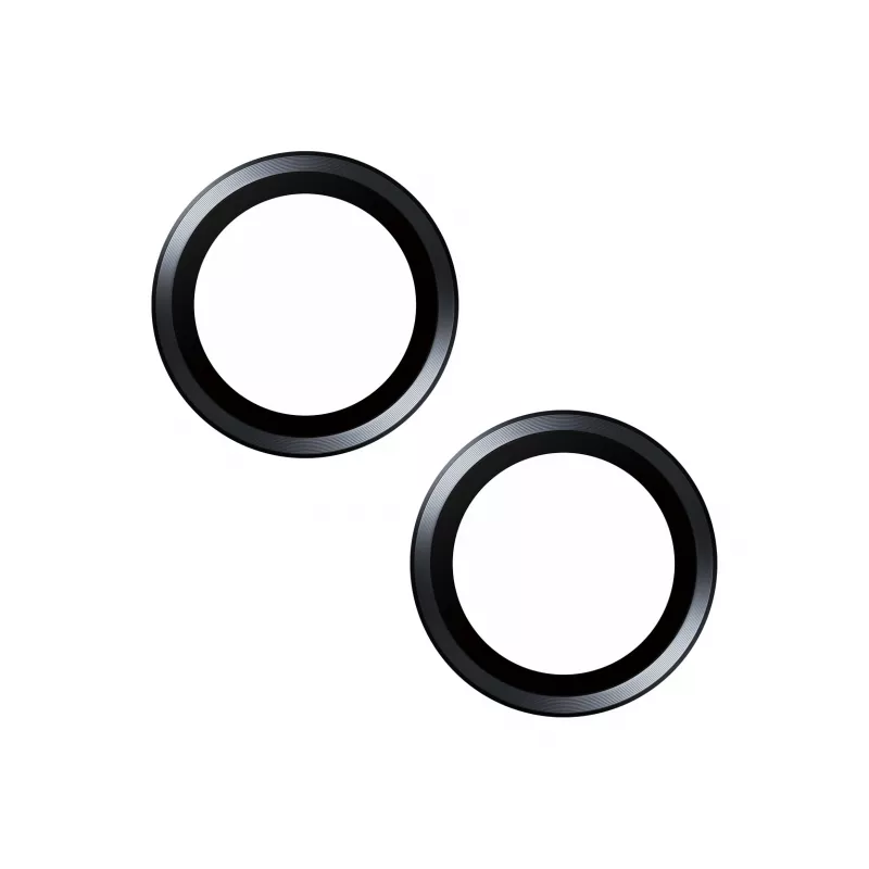 PanzerGlass ® Hoops® cristal protector de objetivo de cámara negro iPhone 15 | 15 Plus
