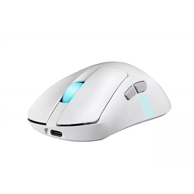 ASUS ROG Keris II Origin WHT ratón gaming diestro RF inalámbrico + Bluetooth + USB Type-A óptico 42000 DPI
