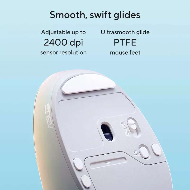 ASUS Fragrance MD101 Ratón Home Ambidiestro RF Wireless + Bluetooth Óptico 2400 DPI