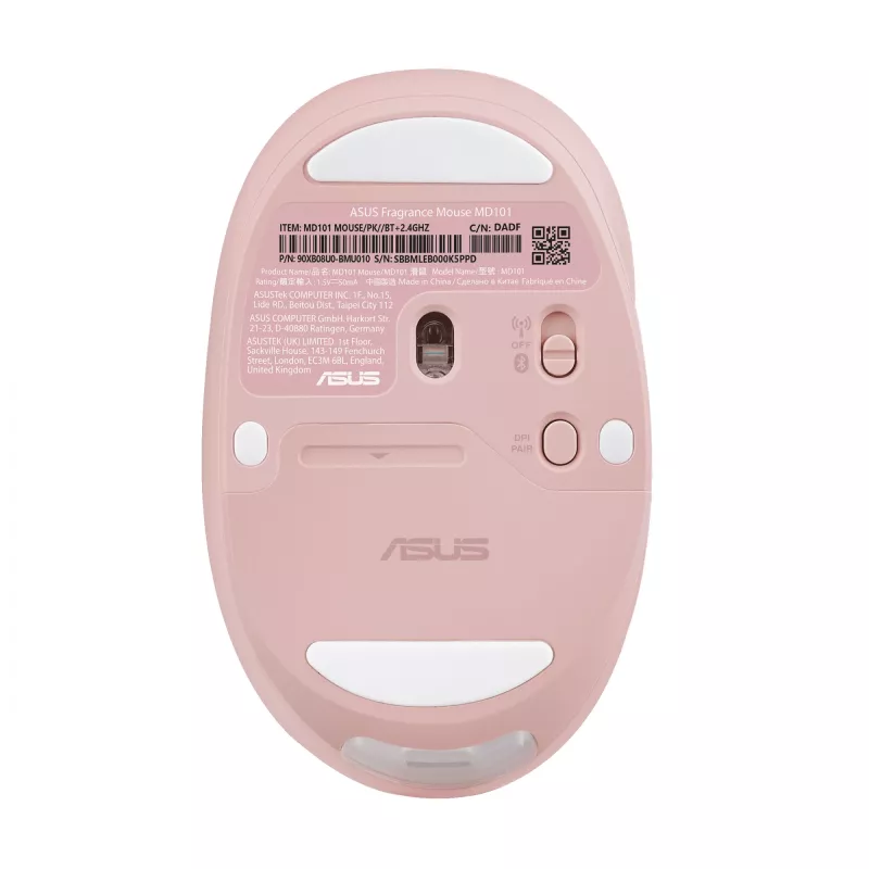 ASUS Fragrance MD101 Ratón Home Ambidiestro RF Wireless + Bluetooth Óptico 2400 DPI