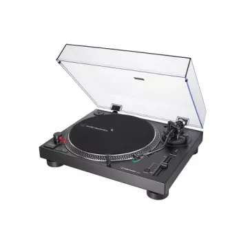 Tocadiscos Audio-Technica AT-LP120XUSB con accionamiento directo (analógico y USB), plata