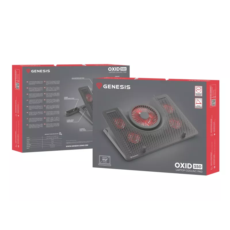 GENESIS Oxid 550 Base Refrigeradora para Portátil 43,9 cm (17,3