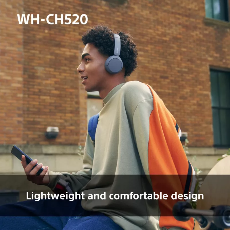 Sony WHCH520Y.CE7, Inalámbrico, Llamadas/Música, 20 - 20000 Hz, 147 g, Auriculares, Amarillo
