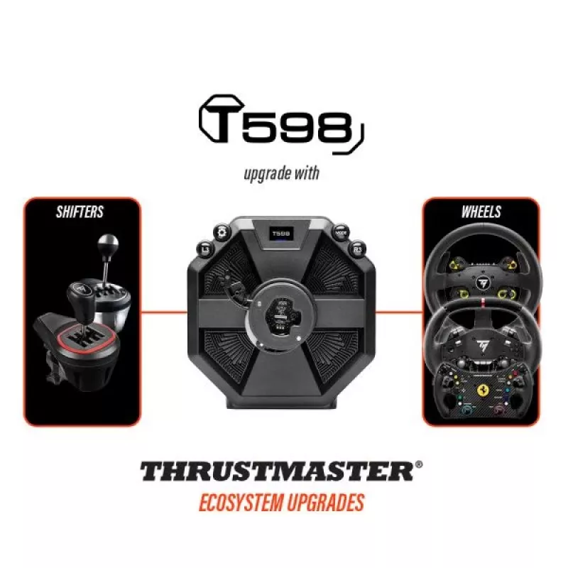 Thrustmaster T598 Negro, Rojo USB Volante + Pedales Analógico / Digital PC, PlayStation 4, PlayStation 5