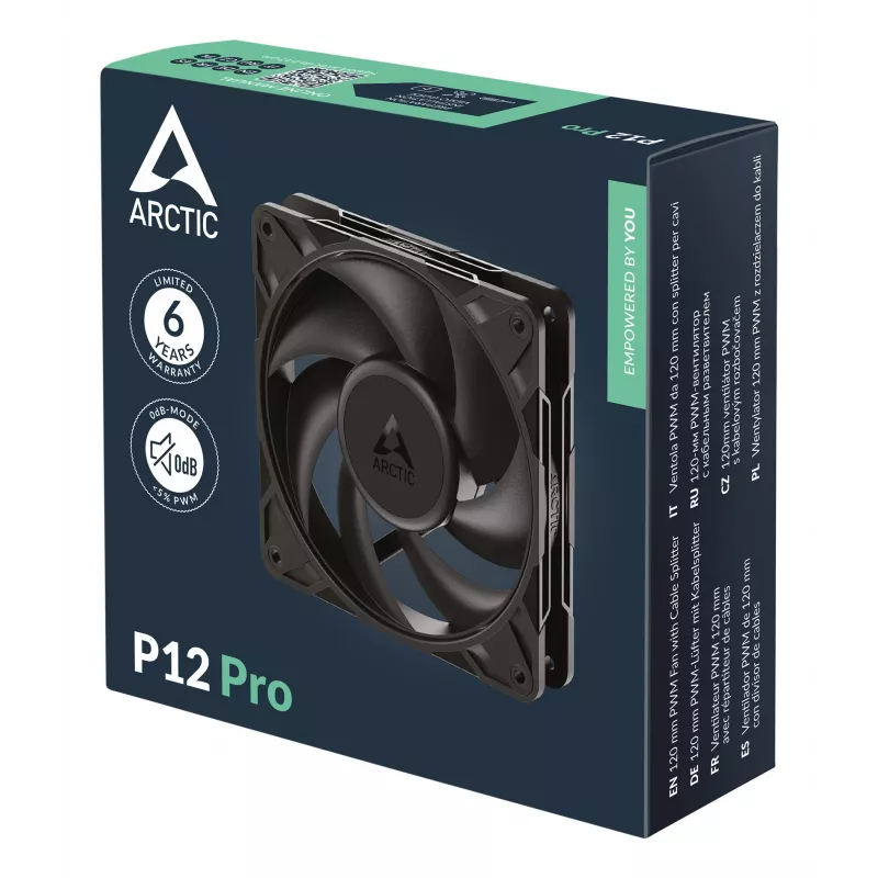 ARCTIC Freezer P12 Pro - Ventilador PWM de 120 mm, Ventilador, 12 cm, 131 m³/h, Negro
