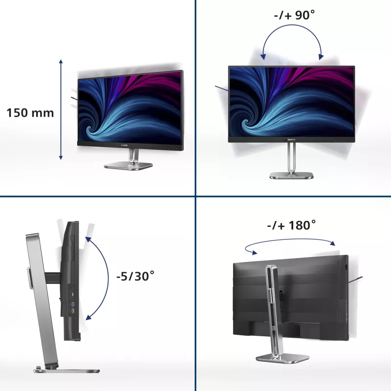 Philips 27B2U4601/00 Monitor 68,6 cm (27 inch) 2560 x 1440 píxeles Quad HD LCD Gris