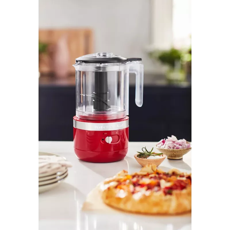 Picadora eléctrica de alimentos KitchenAid 5KFCB519EER 1,19 l 24 W transparente rojo