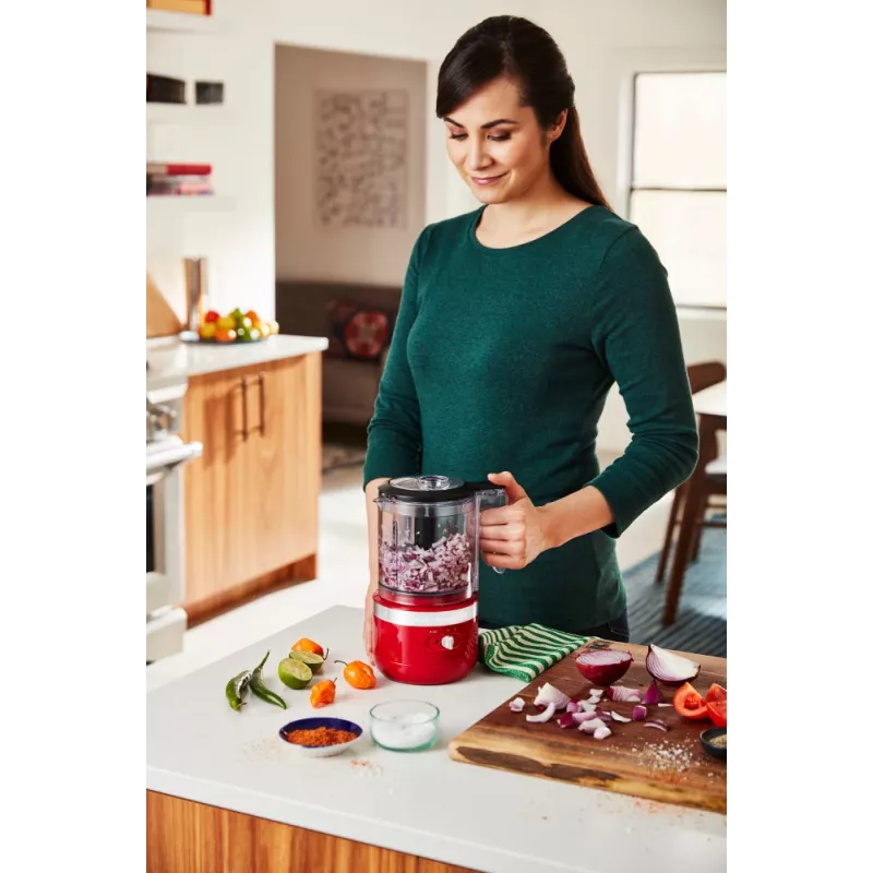 Picadora eléctrica de alimentos KitchenAid 5KFCB519EER 1,19 l 24 W transparente rojo
