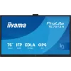 iiyama TE7513A-B1AG pantalla de señalización pantalla plana interactiva 190,5 cm (75 inch) Wi-Fi 500 cd/m² 4K Ultra HD negro pantalla táctil procesador integrado Android 18/7