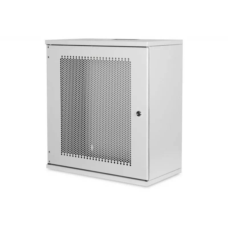 Armario de montaje en pared DIGITUS 12U, SOHO, sin montar 595x540x400 mm, puerta frontal perforada, gris