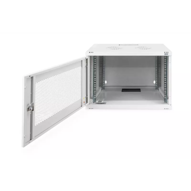 Armario de montaje en pared DIGITUS 7U SOHO sin montar 370x540x400 mm puerta frontal perforada gris