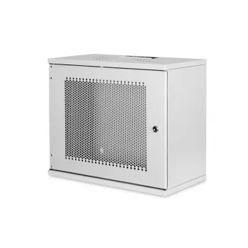 Armario de montaje en pared DIGITUS 9U - SOHO sin montar 460x540x400 mm puerta frontal perforada gris