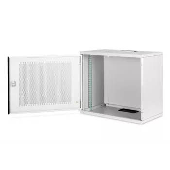 Armario de montaje en pared DIGITUS 9U - SOHO sin montar 460x540x400 mm puerta frontal perforada gris