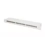 Panel de parcheo DIGITUS, CAT6A apantallado, 1U, 24 puertos, 8P8C, negro RAL 9005, 483