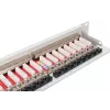 Panel de parcheo DIGITUS DN-91624S-EA de 19 pulgadas, CAT6A clase EA, apantallado, 24 puertos RJ45, LSA, 1U, gris claro RAL 7035
