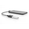Cable adaptador DIGITUS USB 2.0, OTG, Type Micro B - A M/H, 15 cm, conforme a USB 2.0, en ángulo recto, negro