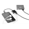 Cable divisor DIGITUS USB Type-C, tipo C – 3,5 mm + tipo C M/H/H, 20 cm negro