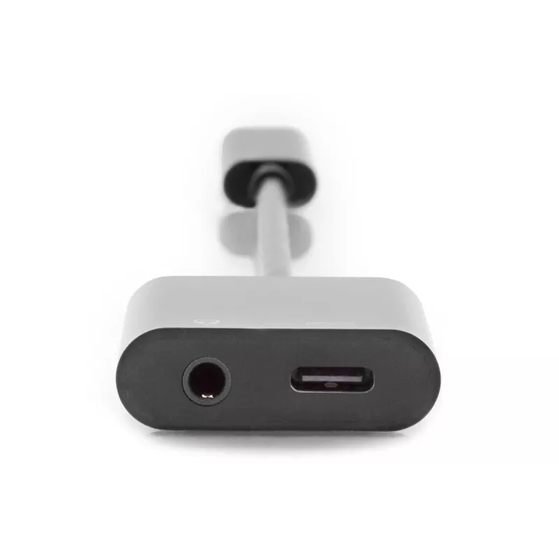 Cable divisor DIGITUS USB Type-C, tipo C – 3,5 mm + tipo C M/H/H, 20 cm negro