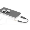 Cable adaptador de audio DIGITUS USB Type-C, Type-C - 3,5 mm M/H, 20 cm, entrada/salida de audio, versión 3.1, CE, negro