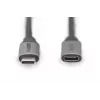 Cable alargador DIGITUS USB-C/M a USB-C/H PD60W Gen1 USB3.0 1m 4K@60Hz