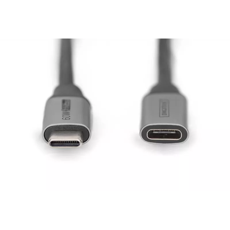Cable alargador DIGITUS USB-C/M a USB-C/H PD60W Gen1 USB3.0 1m 4K@60Hz