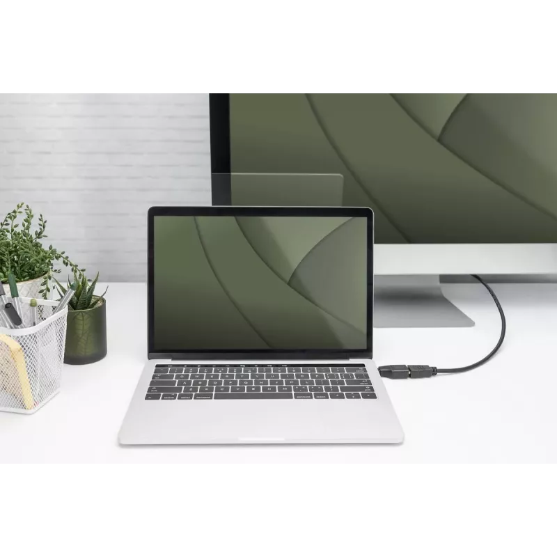 Adaptador Digitus 4K USB USB-C a HDMI-A negro aluminio
