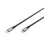 Cable de conexión DIGITUS USB 4, TypeC a TypeC, carcasa de aluminio, trenza PP, 8K@60Hz, PD3.0, 40 Gbit/s, 1m, negro