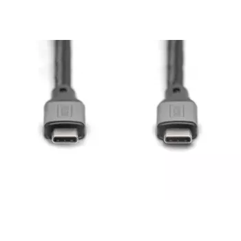 Cable de conexión DIGITUS USB 4. tipo C a tipo C. Carcasa de aluminio trenza PP 4K@60Hz. PD3.0. 20Gbit/s. 3m. negro