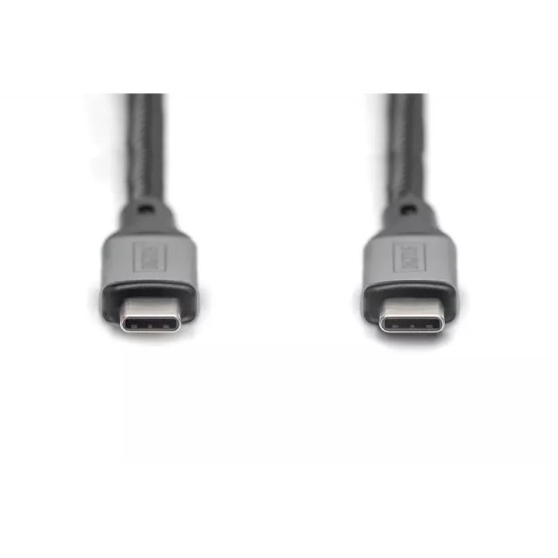 Cable de conexión DIGITUS USB 4. tipo C a tipo C. Carcasa de aluminio trenza PP 4K@60Hz. PD3.0. 20Gbit/s. 3m. negro