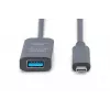 Cable alargador USB-C activo DIGITUS – 10G USB 3.2 Gen2 USB-C – USB-A (M/H) – 5 m