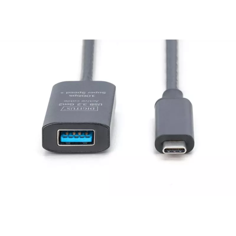 Cable alargador USB-C activo DIGITUS – 10G USB 3.2 Gen2 USB-C – USB-A (M/H) – 5 m