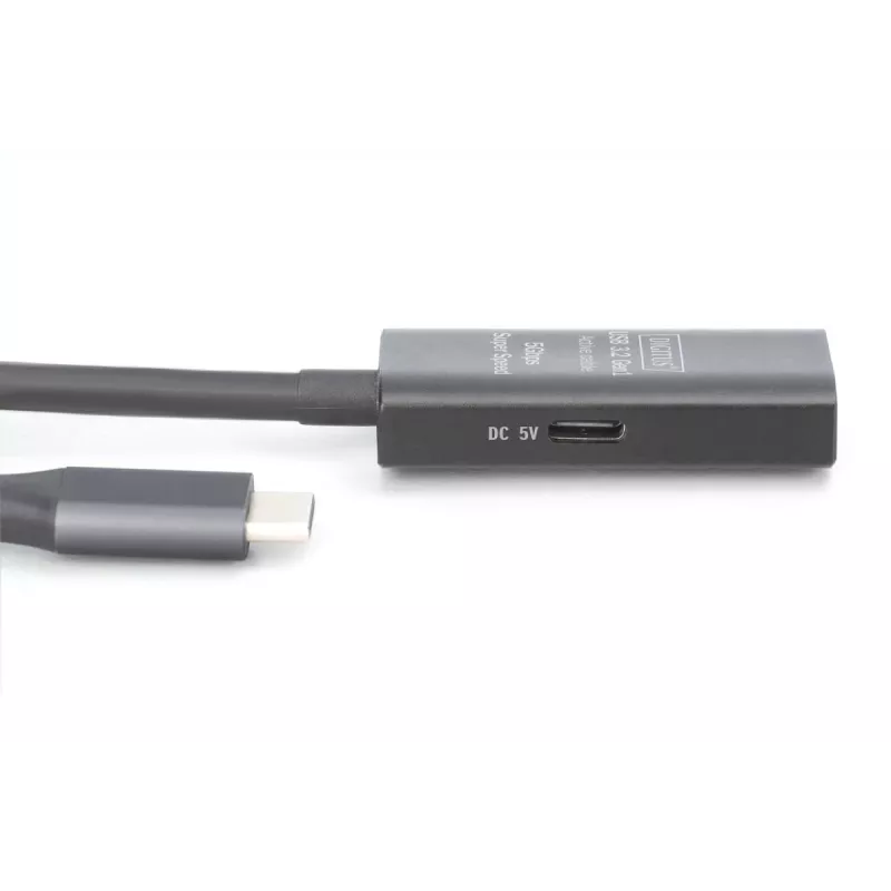 DIGITUS Cable alargador USB-C activo – 5G USB 3.2 Gen1 USB-C – USB-A (M/H) – 5 m