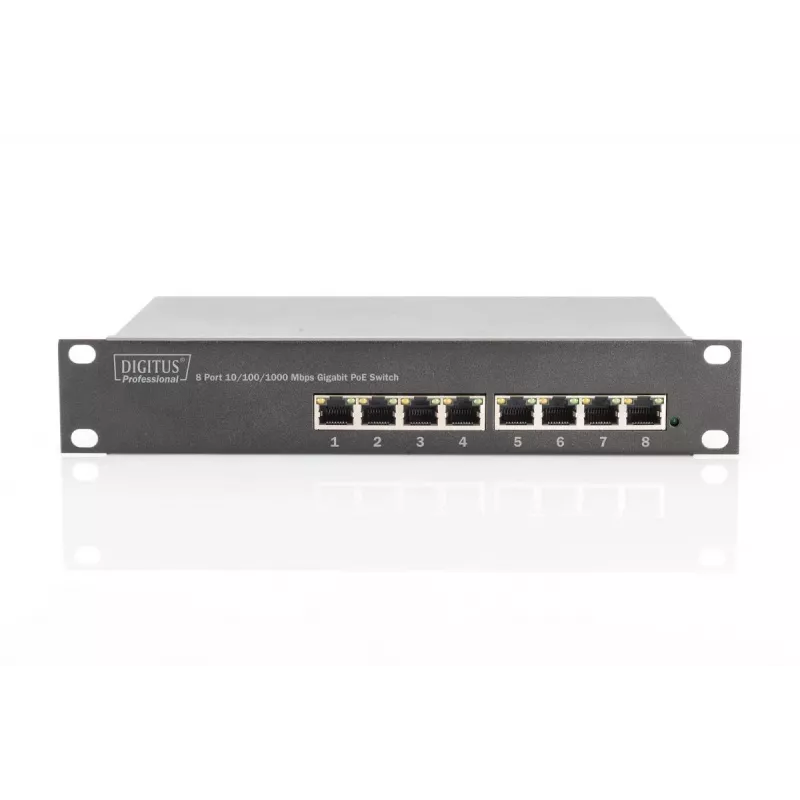 DIGITUS Switch Gigabit PoE 8 puertos 10