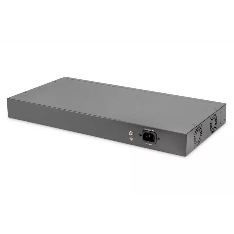 Switch Digitus DN-95343 de 24 puertos Fast Ethernet PoE, 2x Gigabit Combo TP/SFP, 370 W