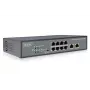 DIGITUS Switch Fast Ethernet PoE af/at 8 puertos + 2 uplinks 120W de presupuesto PoE, montaje en rack