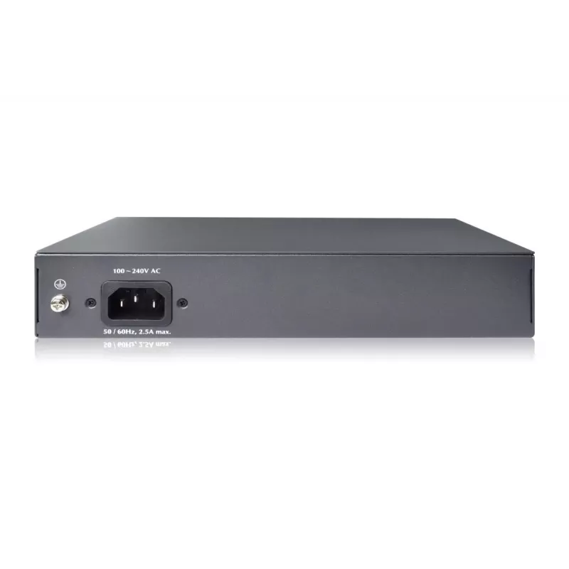 DIGITUS Switch Fast Ethernet PoE af/at 8 puertos + 2 uplinks 120W de presupuesto PoE, montaje en rack