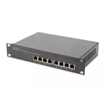 DIGITUS Switch Gigabit Ethernet 8 puertos 10 inch 8x10/100/1000Mbps RJ45